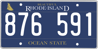 RI license plate 876591