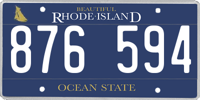 RI license plate 876594
