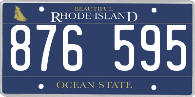 RI license plate 876595