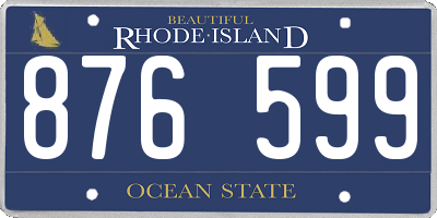 RI license plate 876599