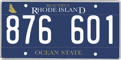 RI license plate 876601