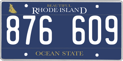 RI license plate 876609