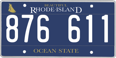 RI license plate 876611