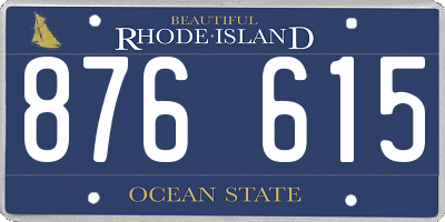 RI license plate 876615