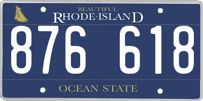 RI license plate 876618