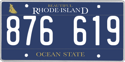RI license plate 876619