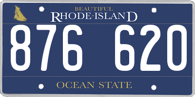 RI license plate 876620
