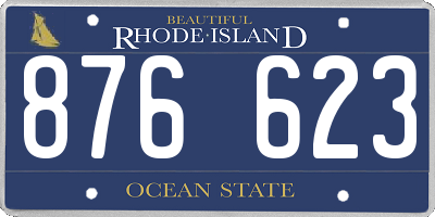 RI license plate 876623