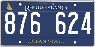 RI license plate 876624