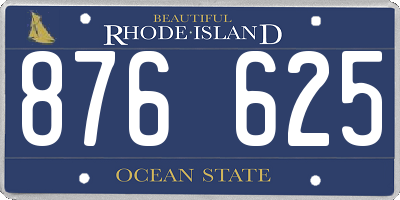 RI license plate 876625