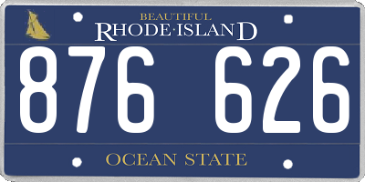 RI license plate 876626