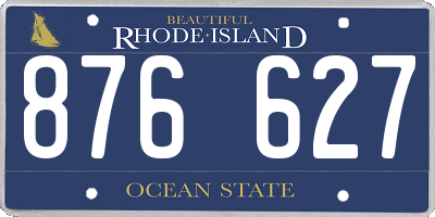 RI license plate 876627