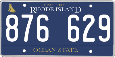 RI license plate 876629
