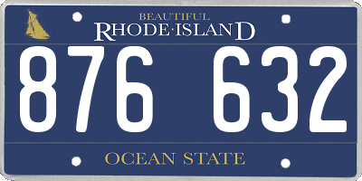RI license plate 876632