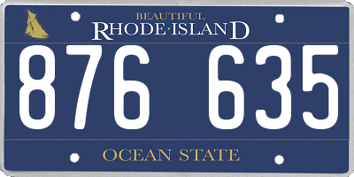 RI license plate 876635