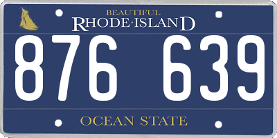 RI license plate 876639
