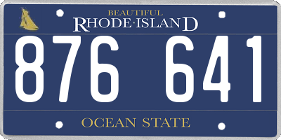 RI license plate 876641