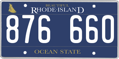 RI license plate 876660