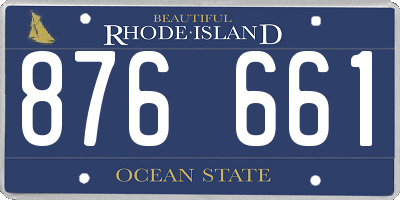 RI license plate 876661