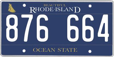 RI license plate 876664