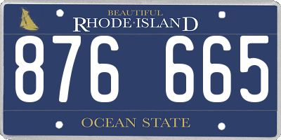 RI license plate 876665