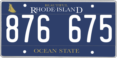 RI license plate 876675