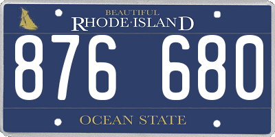 RI license plate 876680