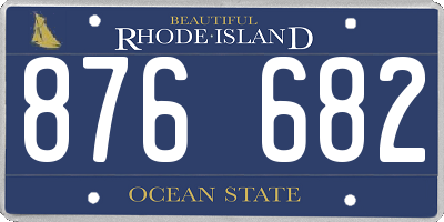 RI license plate 876682