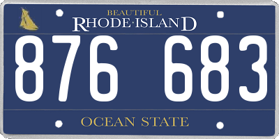 RI license plate 876683