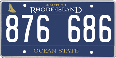 RI license plate 876686