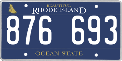 RI license plate 876693