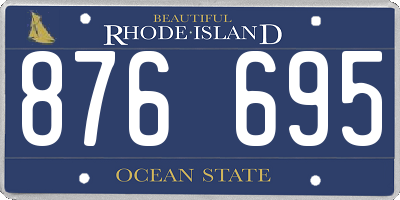 RI license plate 876695