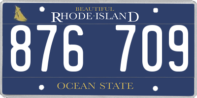 RI license plate 876709
