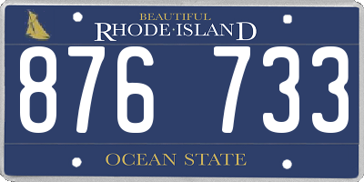 RI license plate 876733
