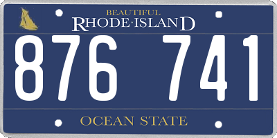 RI license plate 876741