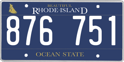 RI license plate 876751