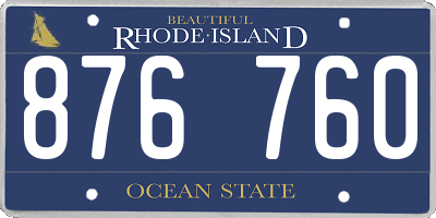 RI license plate 876760