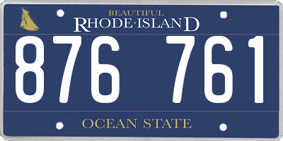 RI license plate 876761