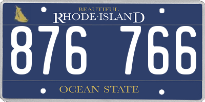 RI license plate 876766
