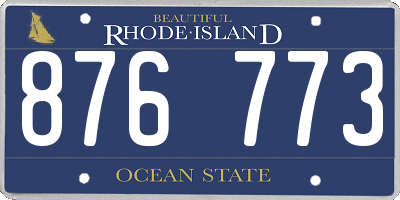 RI license plate 876773