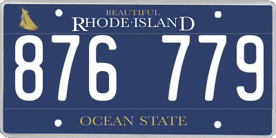 RI license plate 876779