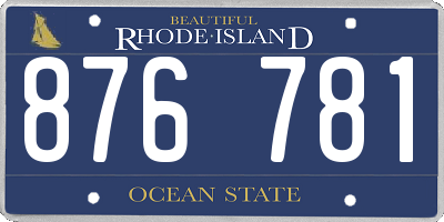 RI license plate 876781