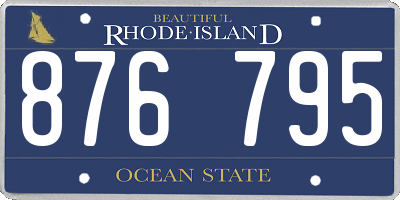 RI license plate 876795