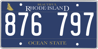 RI license plate 876797