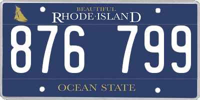 RI license plate 876799