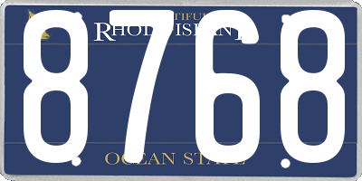 RI license plate 8768
