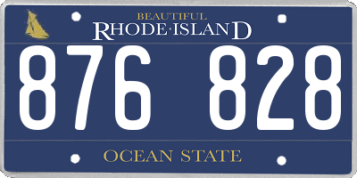 RI license plate 876828