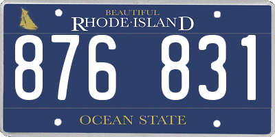 RI license plate 876831