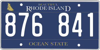 RI license plate 876841