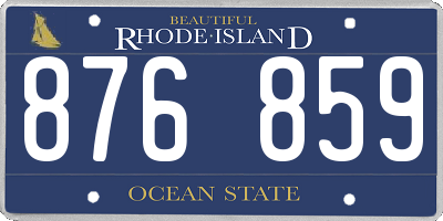 RI license plate 876859